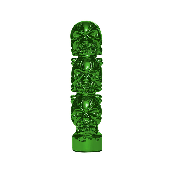 1/2" - 13 Thread-On 3 Skull Candy Color Shift Knob - Emerald Green