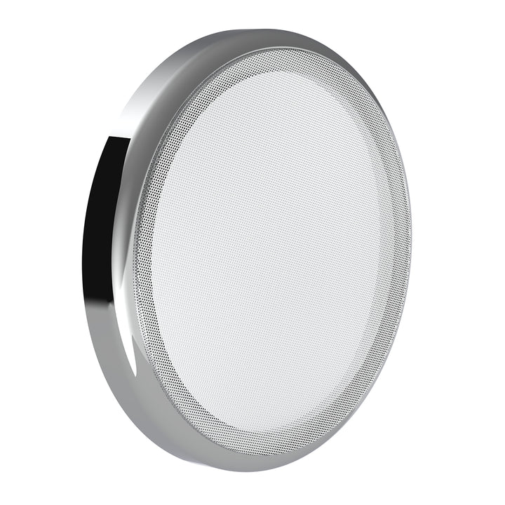 Chrome 7 - ¼" Round Speaker Cover For Peterbilt 389 (2008+), 388 (2008-2014), 379/378/335/330 (1995-2000), Snap-On