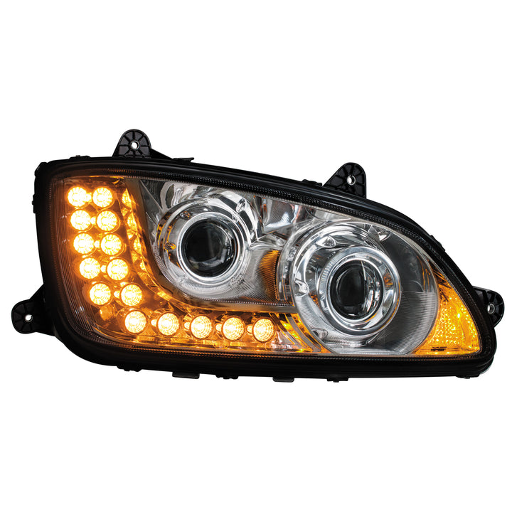 Chrome Projection Headlight Assembly For 2008-2017 Kenworth T660 - Passenger