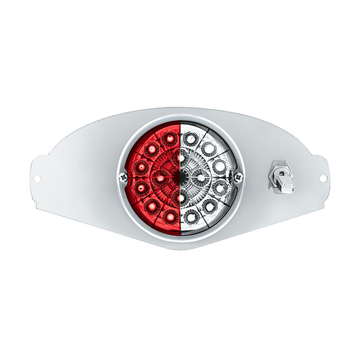 304 Stainless Steel Above Door Dome Light Kit W/ 17 LED Double Fury Watermelon For 2008-2017 FL Cascadia - Red &amp; White LED