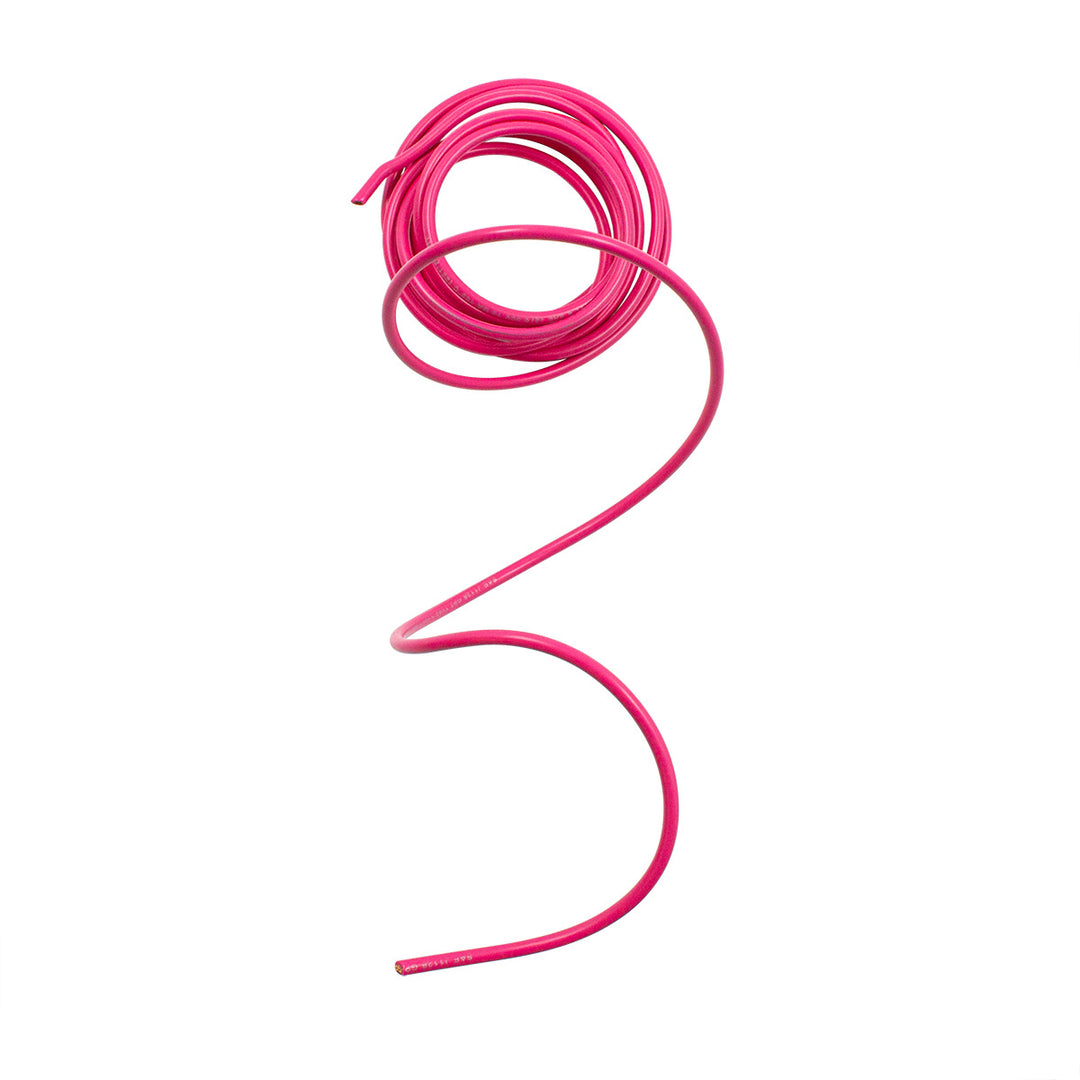 Primary Wire - Rated 105°C 10 AWG, Pink 8 Ft.