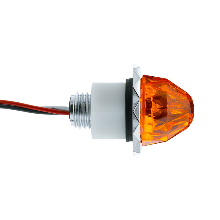 2 LED Dual Function Mini Crystal Watermelon Light (Clearance/Marker) - Amber LED/Amber Lens