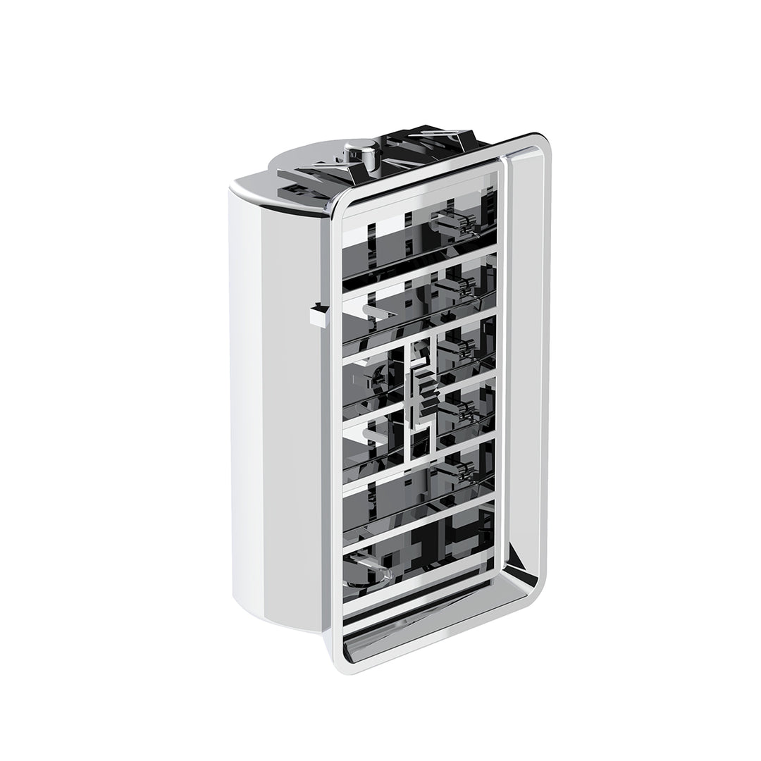 Chrome Plastic A/C Vent With Cross Grids for 1989-2010 Freightliner FLD/Classic - Driver