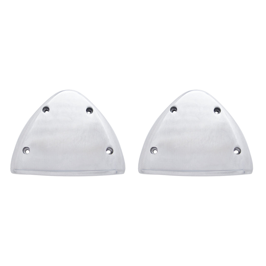 Polished Aluminum Headlight Turn Signal Cover Kit For Peterbilt (Pair)