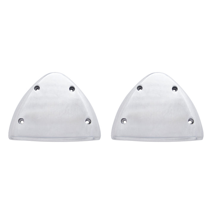 Polished Aluminum Headlight Turn Signal Cover Kit For Peterbilt (Pair)
