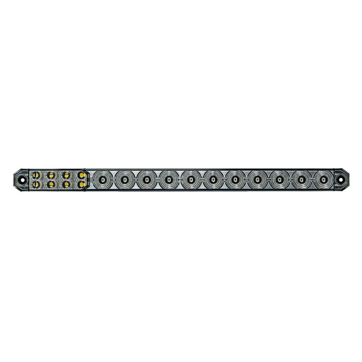 17" 27 LED Low Profile Light Bar (Stop, Turn &amp; Tail) With Back-Up Light - Red &amp; White LED/ Clear Lens