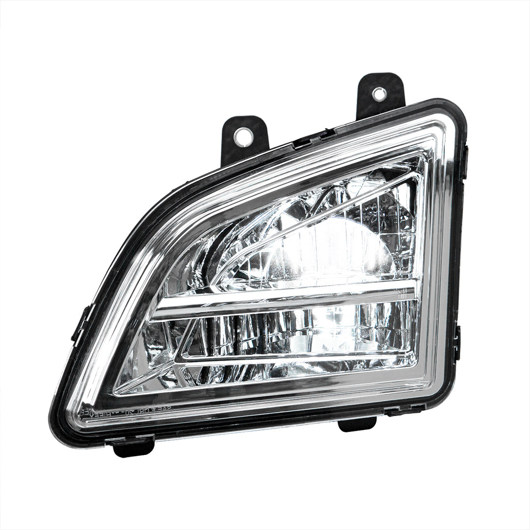 Chrome LED Driving &amp; Fog Light For 2018-2024 Volvo VNL - Driver - Competition Series