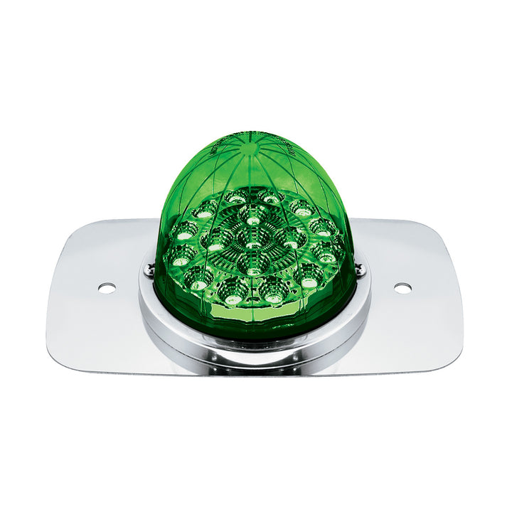 304 Stainless Steel Turn Signal Light Kit W/ 17 LED Double Fury Watermelon For 2008-2017 FL Cascadia - Amber &amp; Green LED