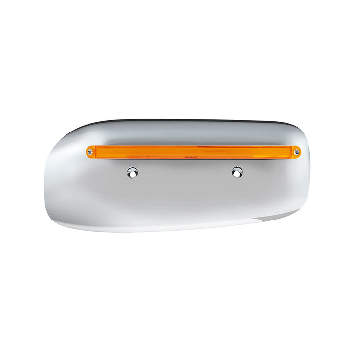 24 LED GloLight Rear Headlight Housing Cover For 2008-2023 Peterbilt 389 (Passenger) - Amber LED/Lens