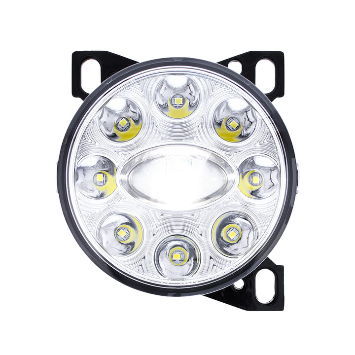 9 LED Projector Fog Light With LED Position Lights For Peterbilt 579/587 &amp; Kenworth T660 - Chrome