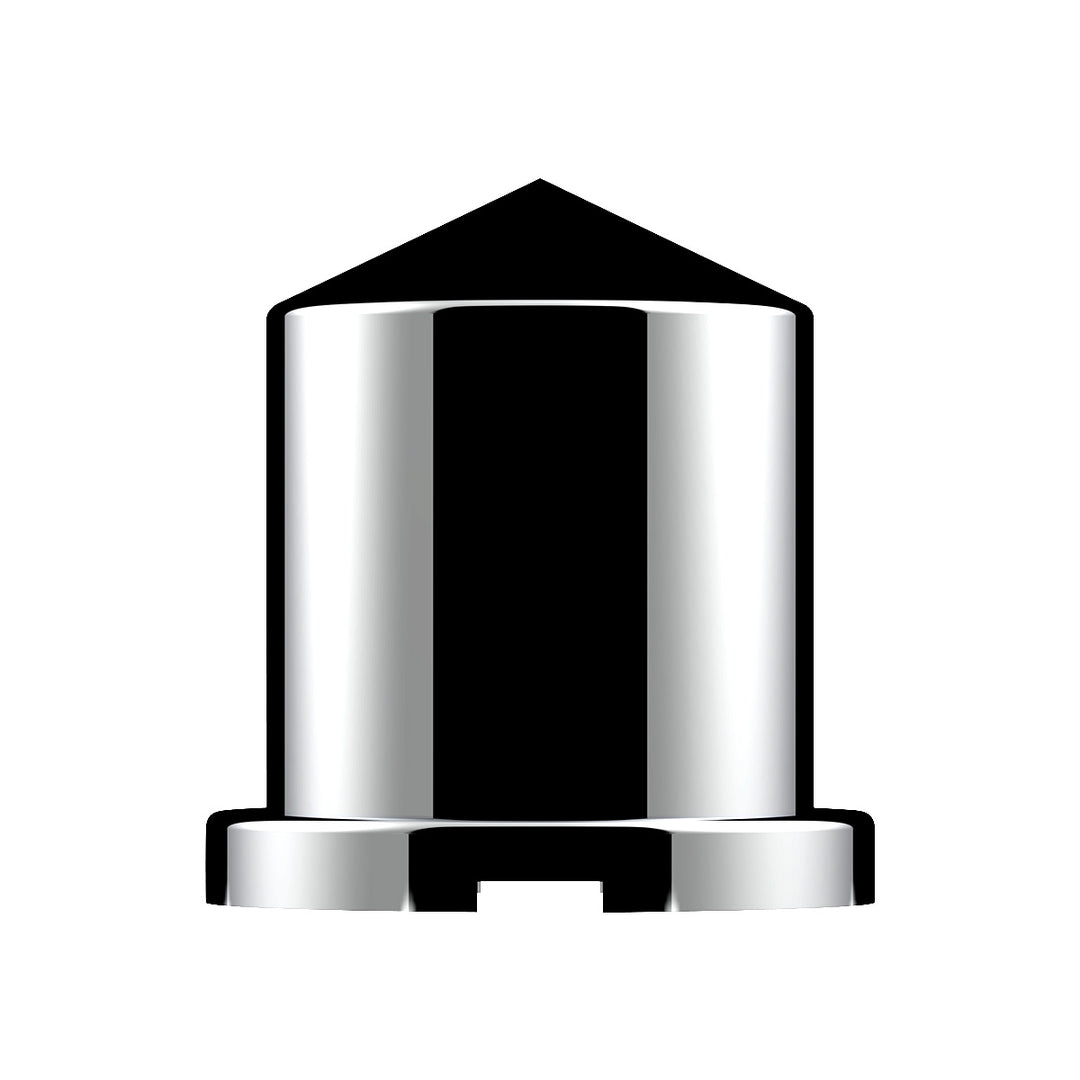 1-1/8" x 1-7/8" Chrome Plastic Pointed Nut Covers - Push-On (10-Pack)