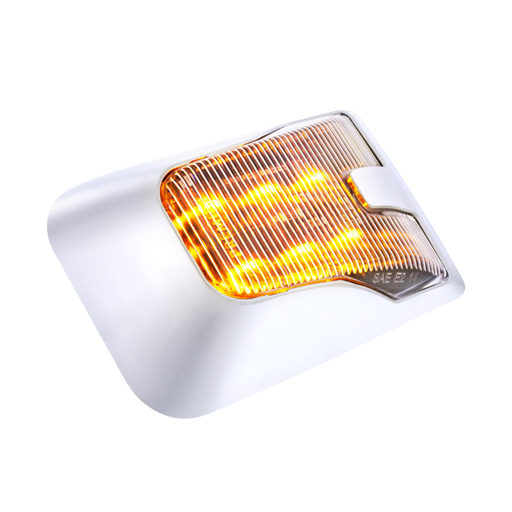 Chrome LED Door Side Marker Light Bezel For 1998-2024 Volvo VNL