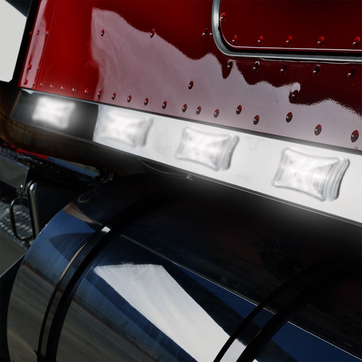 3 LED Rectangular Auxiliary Light - White LED/Clear Lens