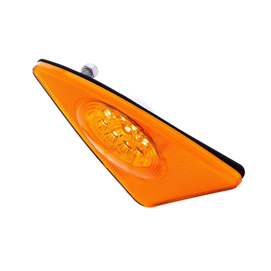 9 LED Competition Series Fender Light For 2007-2017 Kenworth T660 (Passenger) - Amber LED/Lens