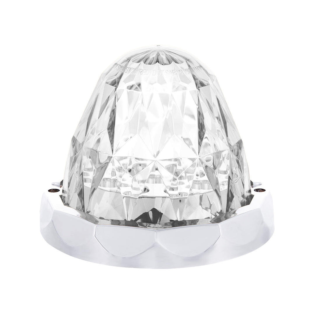 19 LED Dual Function Crystal Watermelon Light Kit With Bezel - Amber LED/Clear Lens
