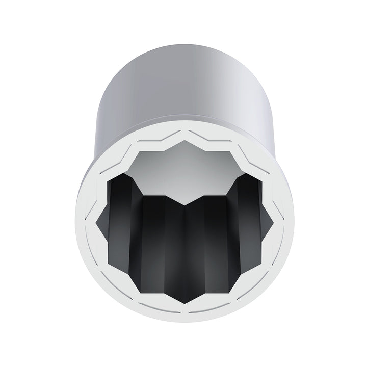 1-1/2" x 3" Chrome Plastic Pointed Nut Cover - Push-On (Bulk)