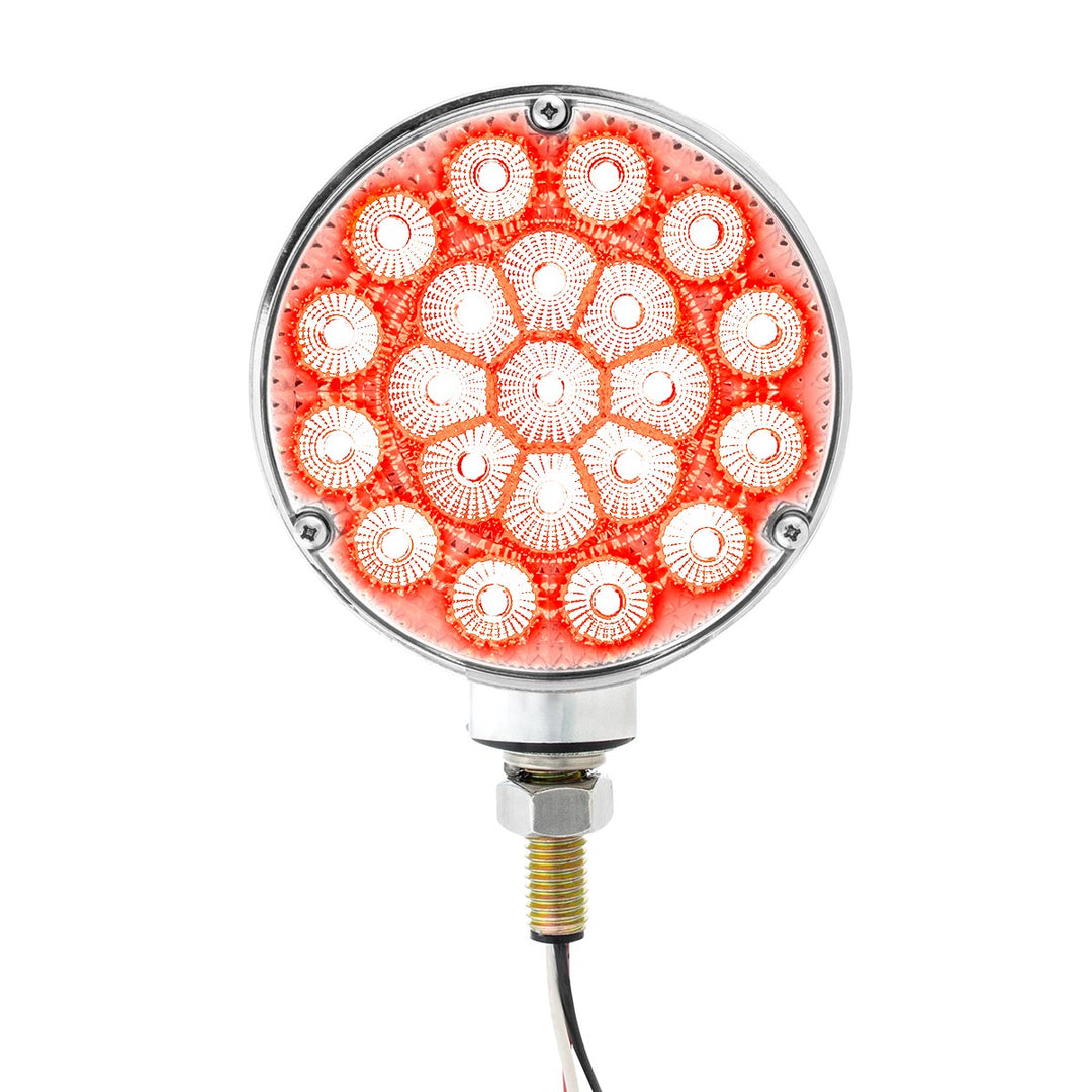 42 LED Reflector Double Face Competition Series Turn Signal Light - Amber &amp; Red LED/Clear Lens