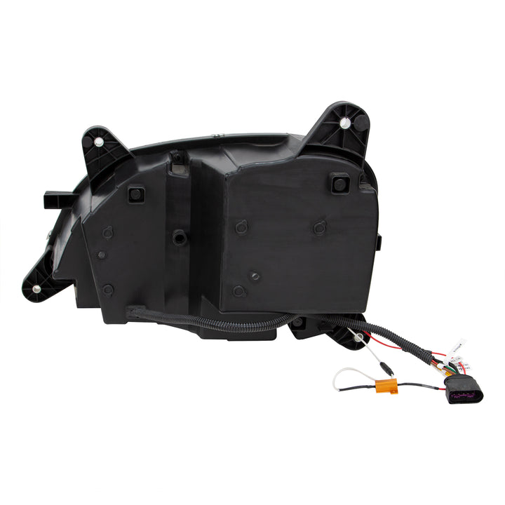Black 10 LED Headlight For Peterbilt 587 (2010-2016) &amp; 579 (2012-2021) - Passenger Side