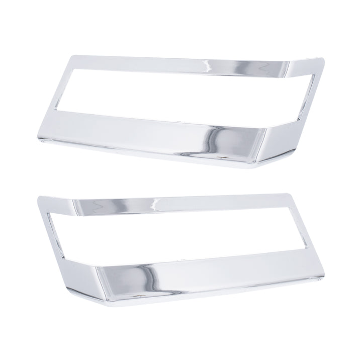 Chrome Plastic Turn Signal Bezels For 2018-2025 Freightliner Cascadia (Pair)