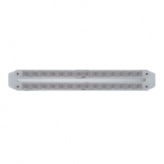 Dual 14 LED 12" Light Bars - Red &amp; White LED/Clear Lens