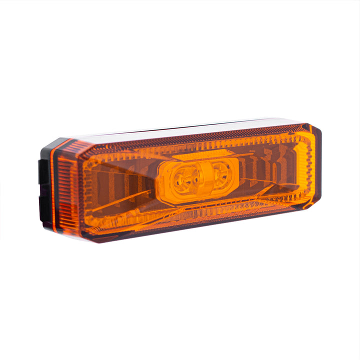 10 LED Rectangular Abyss Light (Clearance/Marker) - Amber LED/Amber Lens