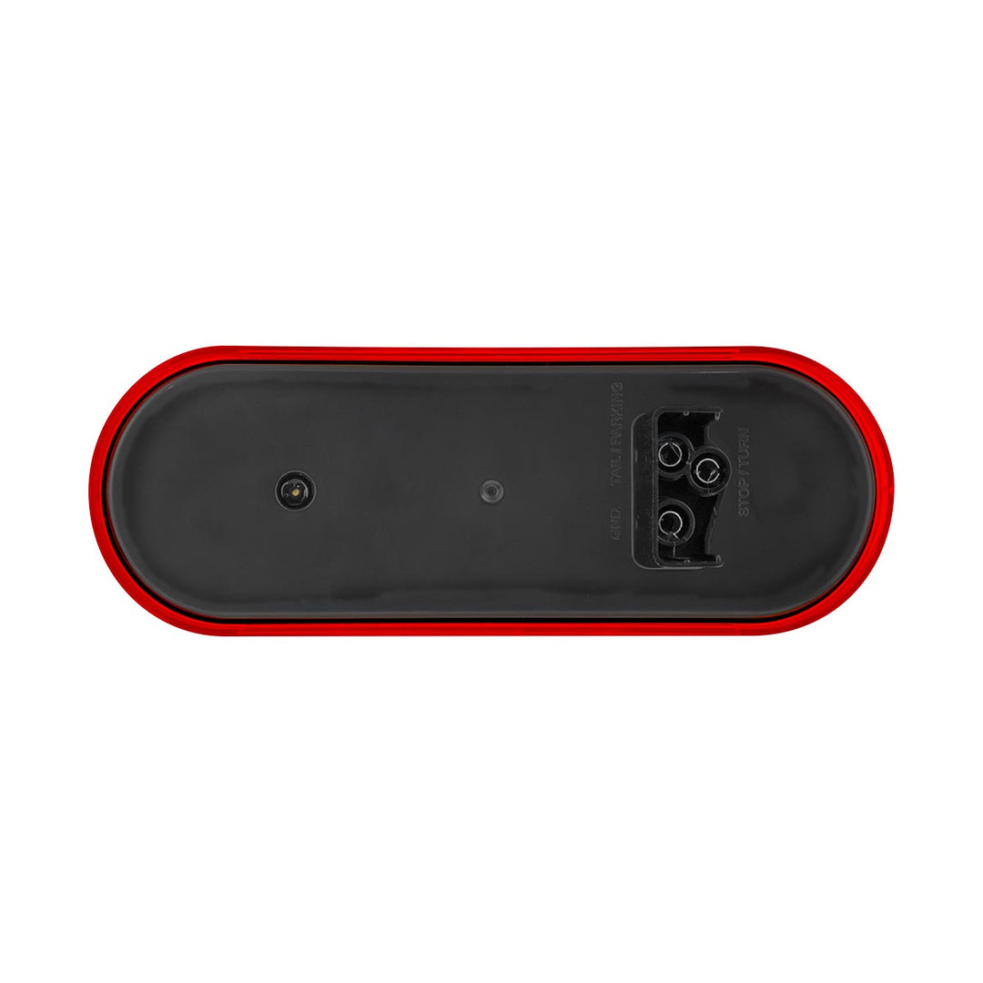 3 LED 6" Oval Light (Stop, Turn, &amp; Tail) - Red LED/Red Lens