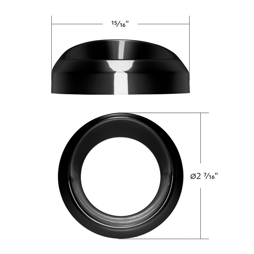 Candy Color Small Gauge Cover With Visor - Glossy Black