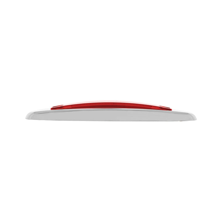 16 LED Rectangular GloLight With Bezel (Clearance/Marker) - Red LED/Red Lens