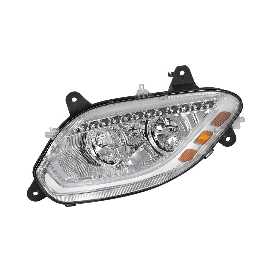 Chrome 86 LED Headlight For 2018-2025 International LT - Driver