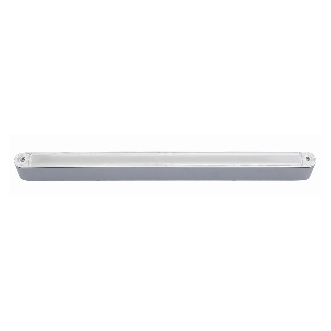 24 LED Dual Function 12" GloLight Bar With Bezel - Red LED/Clear Lens
