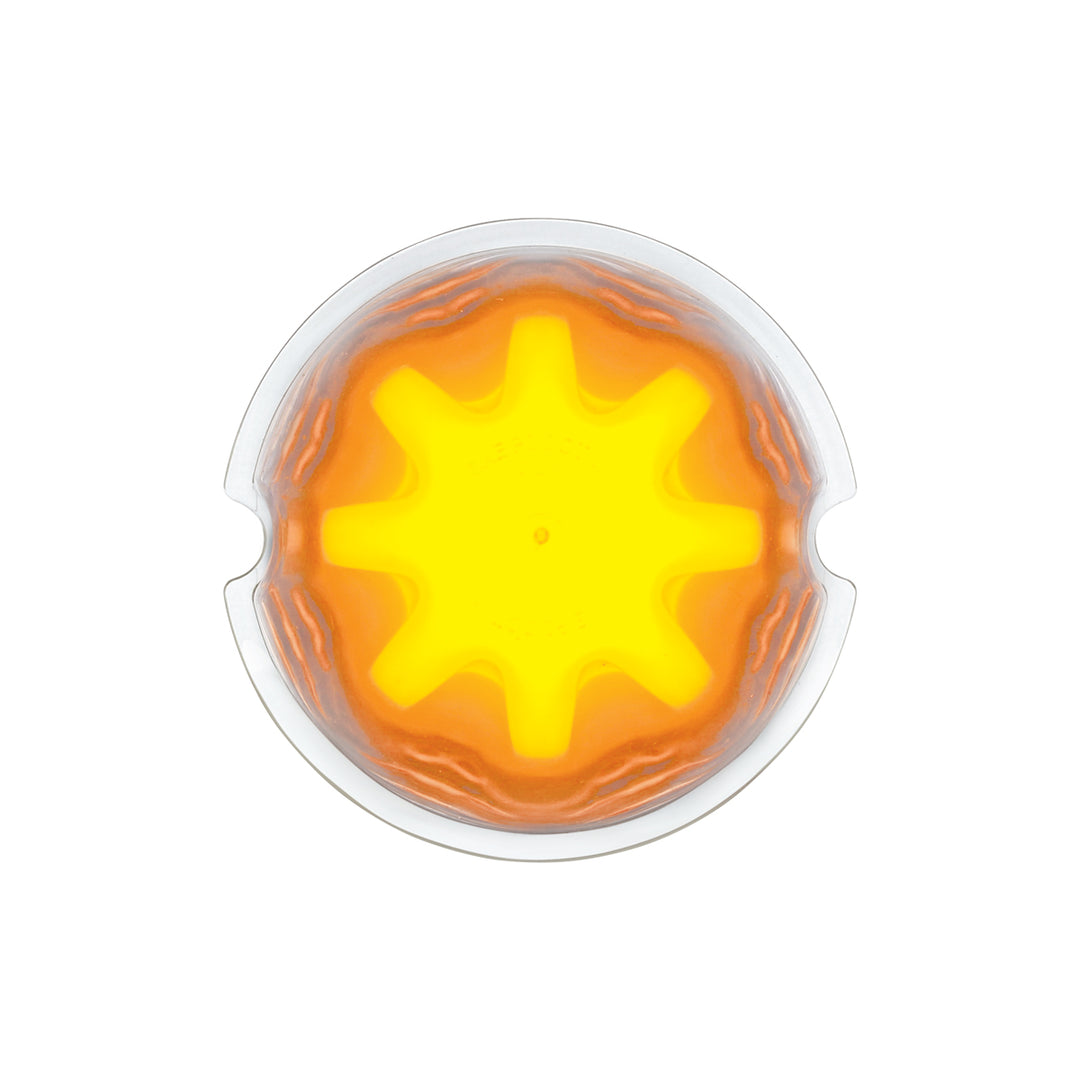 9 LED Dual Function GloLight Watermelon Cab/Auxiliary Light - Amber LED/Clear Lens