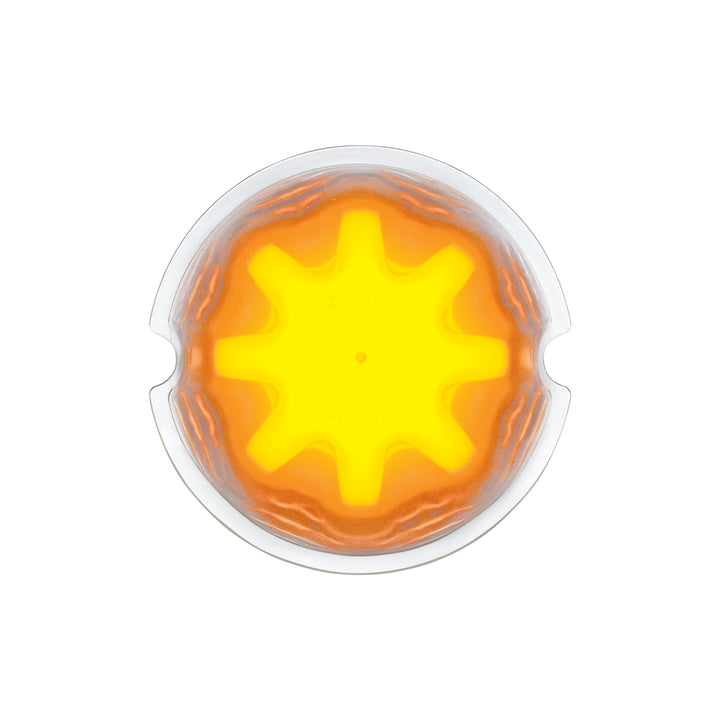 9 LED Dual Function GloLight Watermelon Cab/Auxiliary Light - Amber LED/Clear Lens