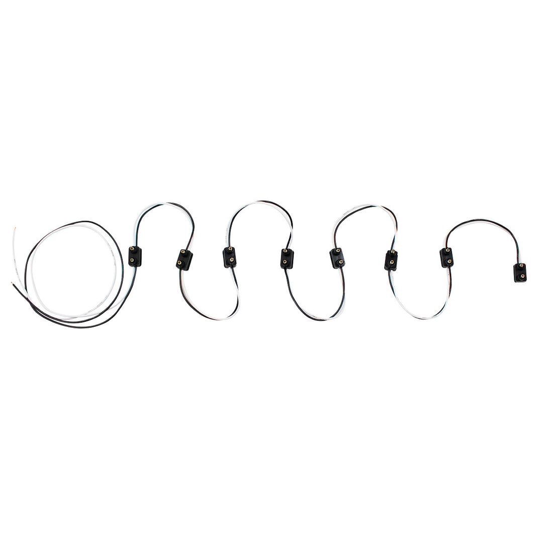 8 Count 2 - Prong Male Bullet Plugs 16G Wire Harness - 7" Lead Between Plugs (Bulk)