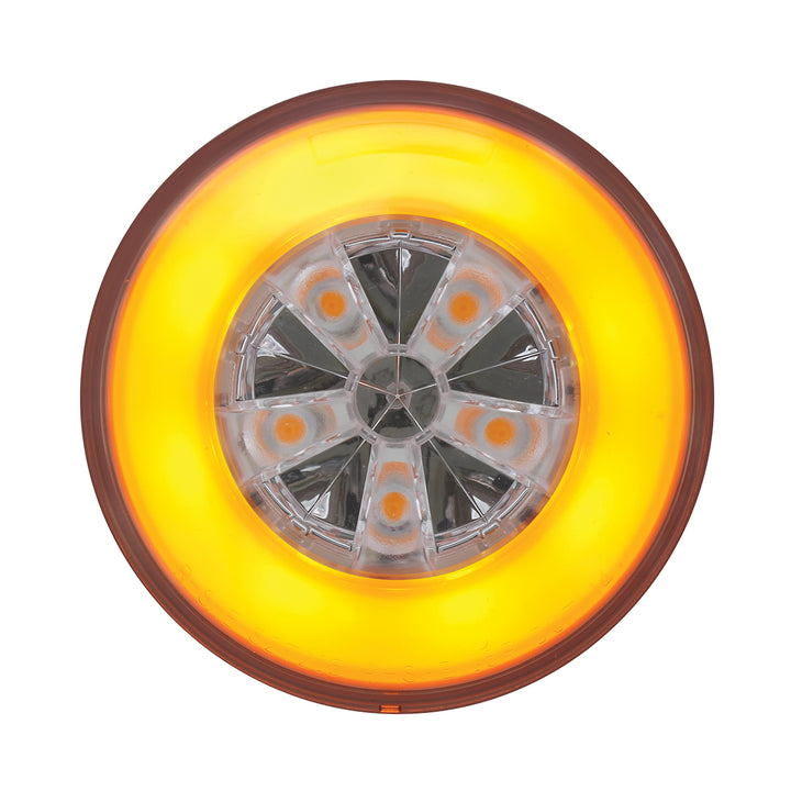 18 LED 4" Round GloLight (Turn Signal) - Amber LED/Amber Lens (Bulk)