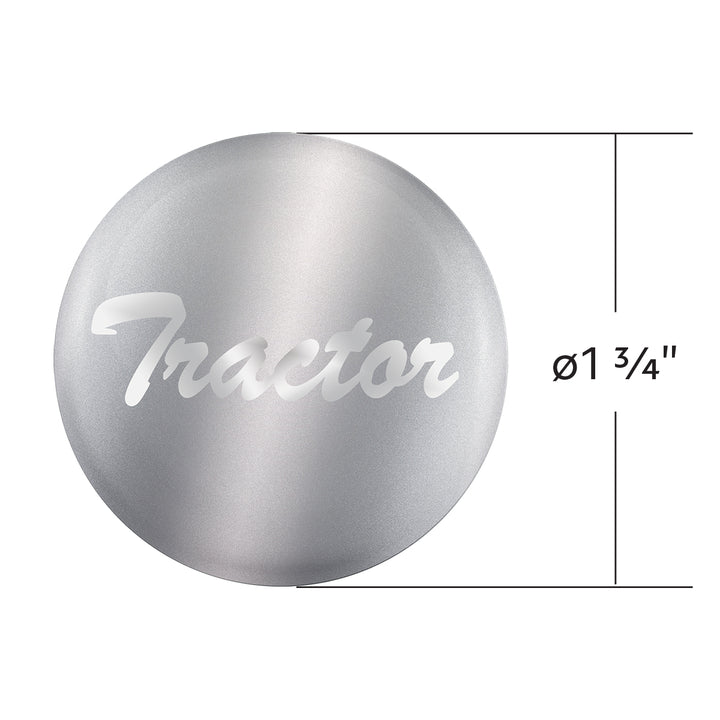 "Tractor" Glossy Air Valve Knob Candy Color Sticker - Liquid Silver