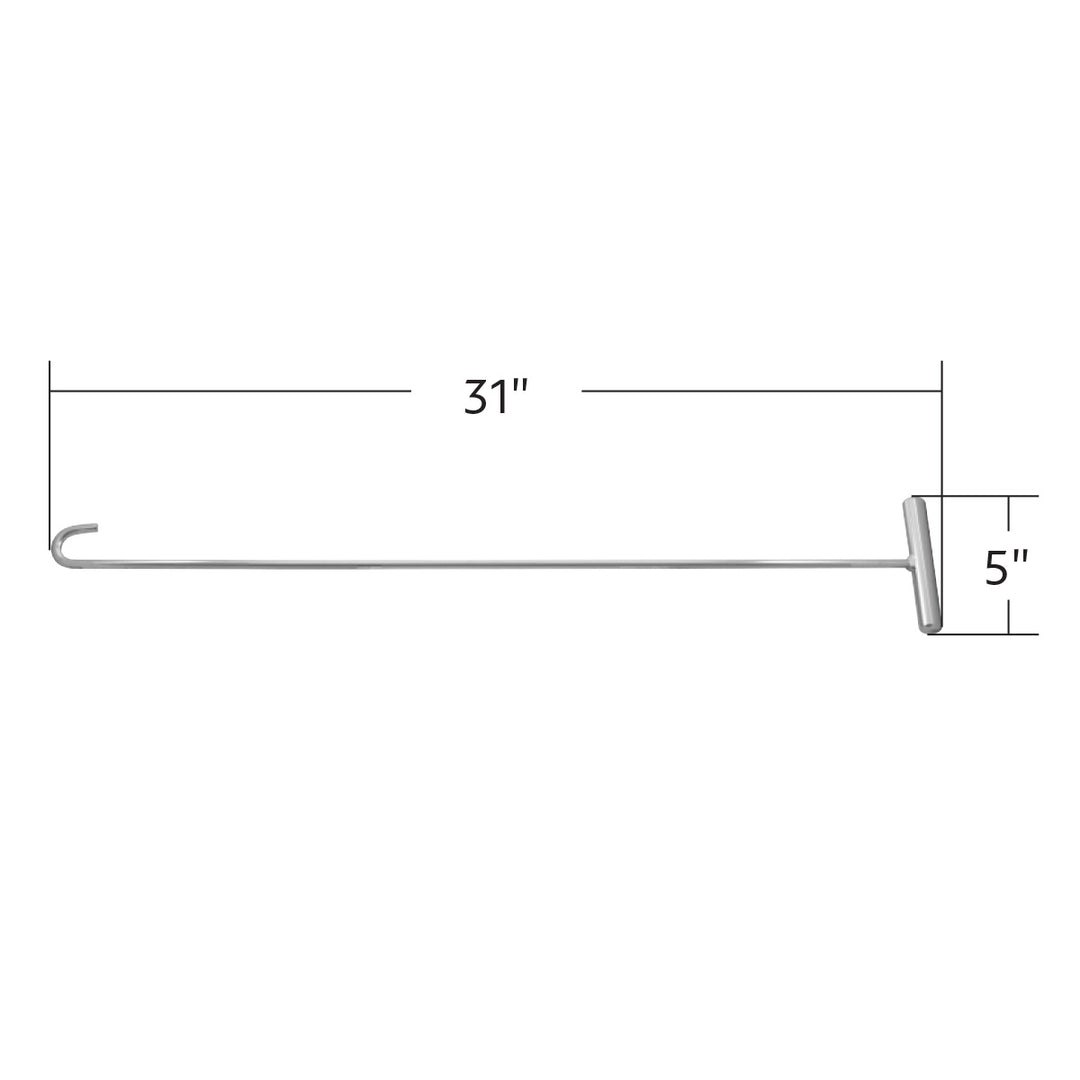 Chrome 31" Long Fifth Wheel Pin Puller, J - Hook (Each)