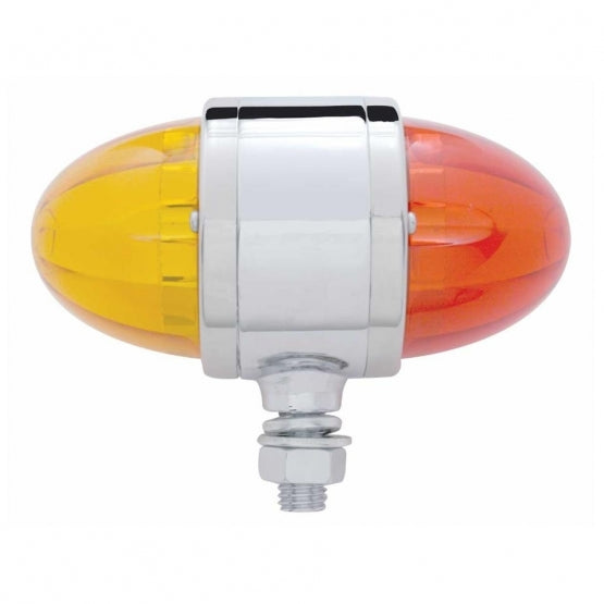 34 LED Reflector Watermelon Double Face Light - Amber &amp; Red LED/Amber &amp; Red Lens