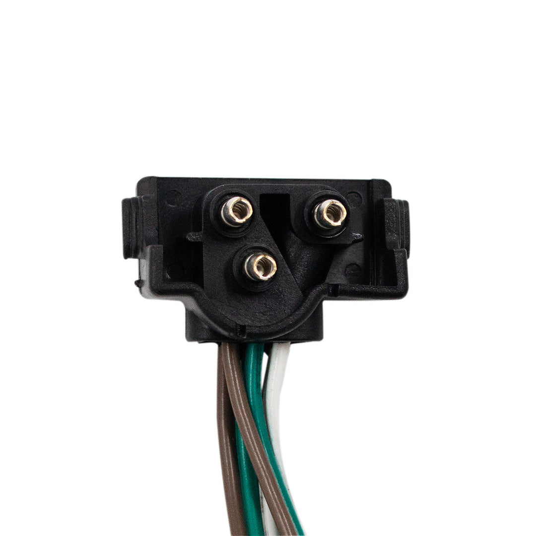 3 Prong Right Angle Plug Wiring Harness With 3 Plugs - 12" Lead