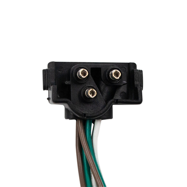 3 Prong Right Angle Plug Wiring Harness With 3 Plugs - 12" Lead