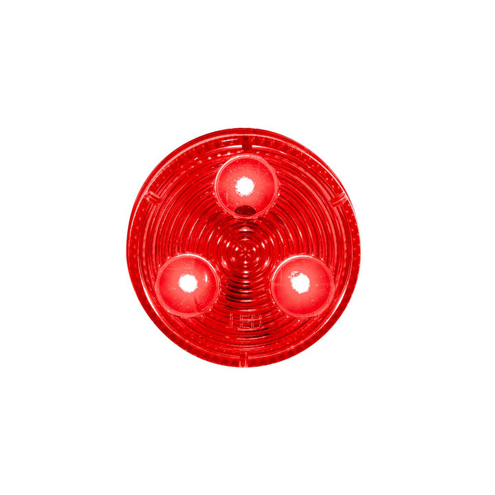 3 LED 2" Round Low Profile Light (Clearance/Marker) - Red LED/Lens (Bulk)