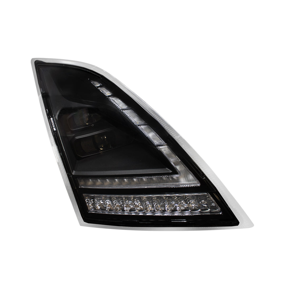 Blackout Full LED Headlight With Switchable Sequential Turn Signal. 2018-2024 Volvo VNL - Passenger