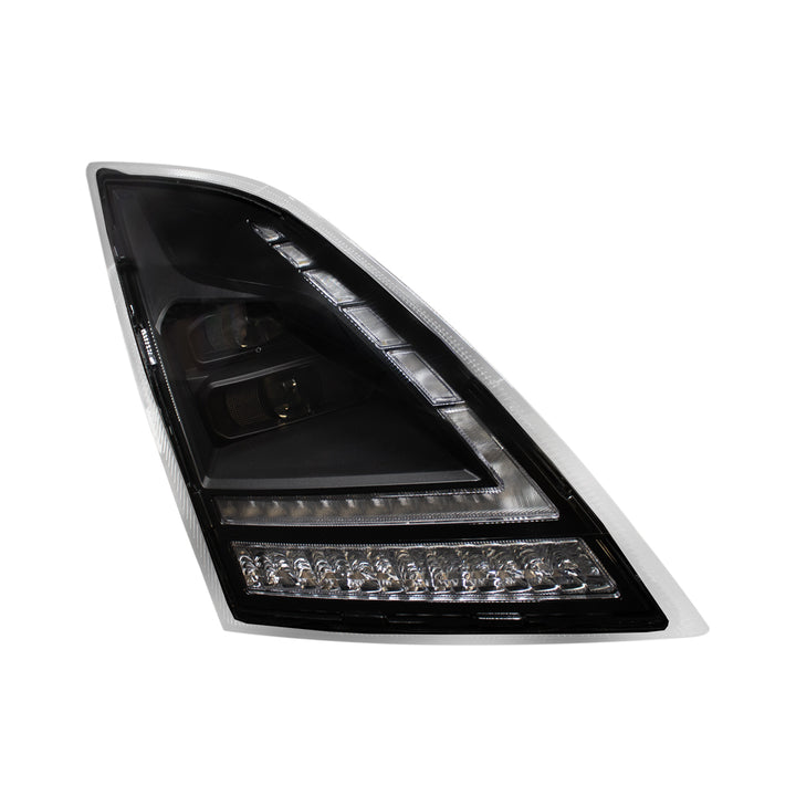 Blackout Full LED Headlight With Switchable Sequential Turn Signal. 2018-2024 Volvo VNL - Passenger