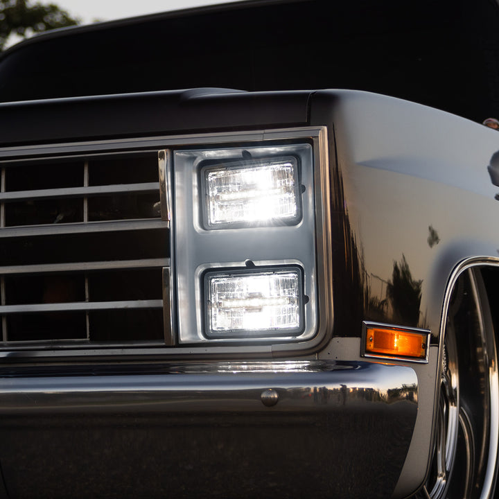ULTRALIT - 4" x 6" Rectangular LED Headlight With White LED Position Light - High Beam