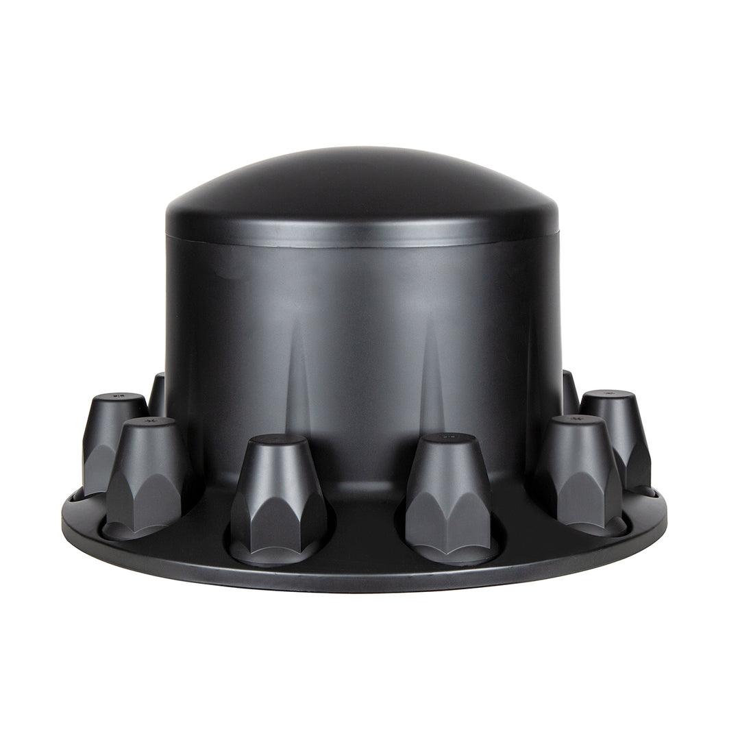 Dome Axle Cover Combo Kit With 33mm Standard Thread-On Nut Covers &amp; Nut Cover Tool - Matte Black