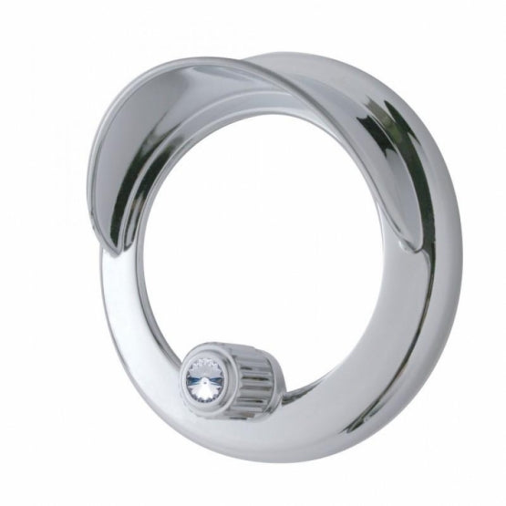 Clock Bezel With Visor For Freightliner Century/Coronado/Columbia - Clear Crystal
