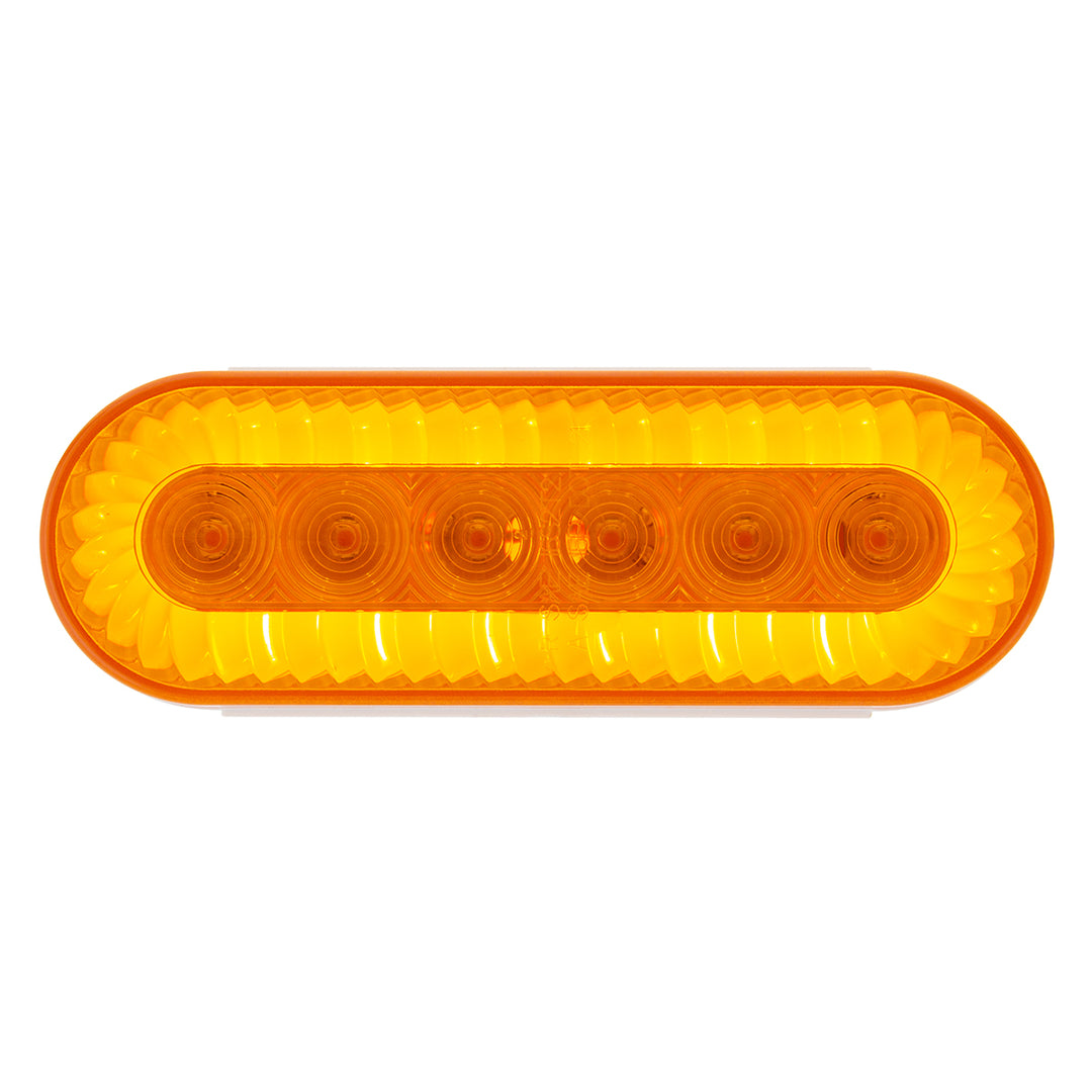 20 LED 6" Oval Turbine Light (Turn Signal) - Amber LED/Amber Lens