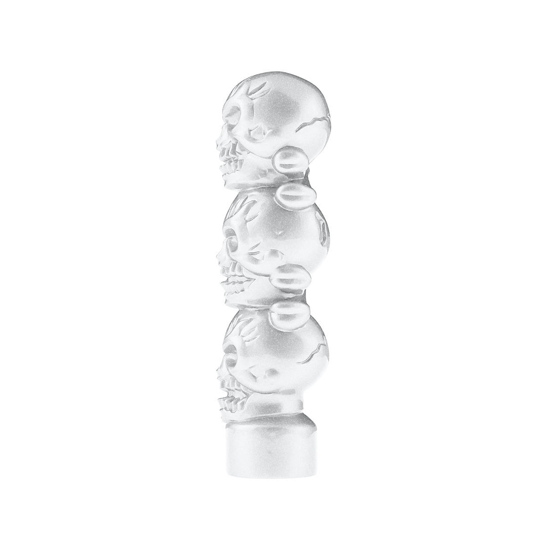 1/2" - 13 Thread-On 3 Skull Candy Color Shift Knob - Pearl White