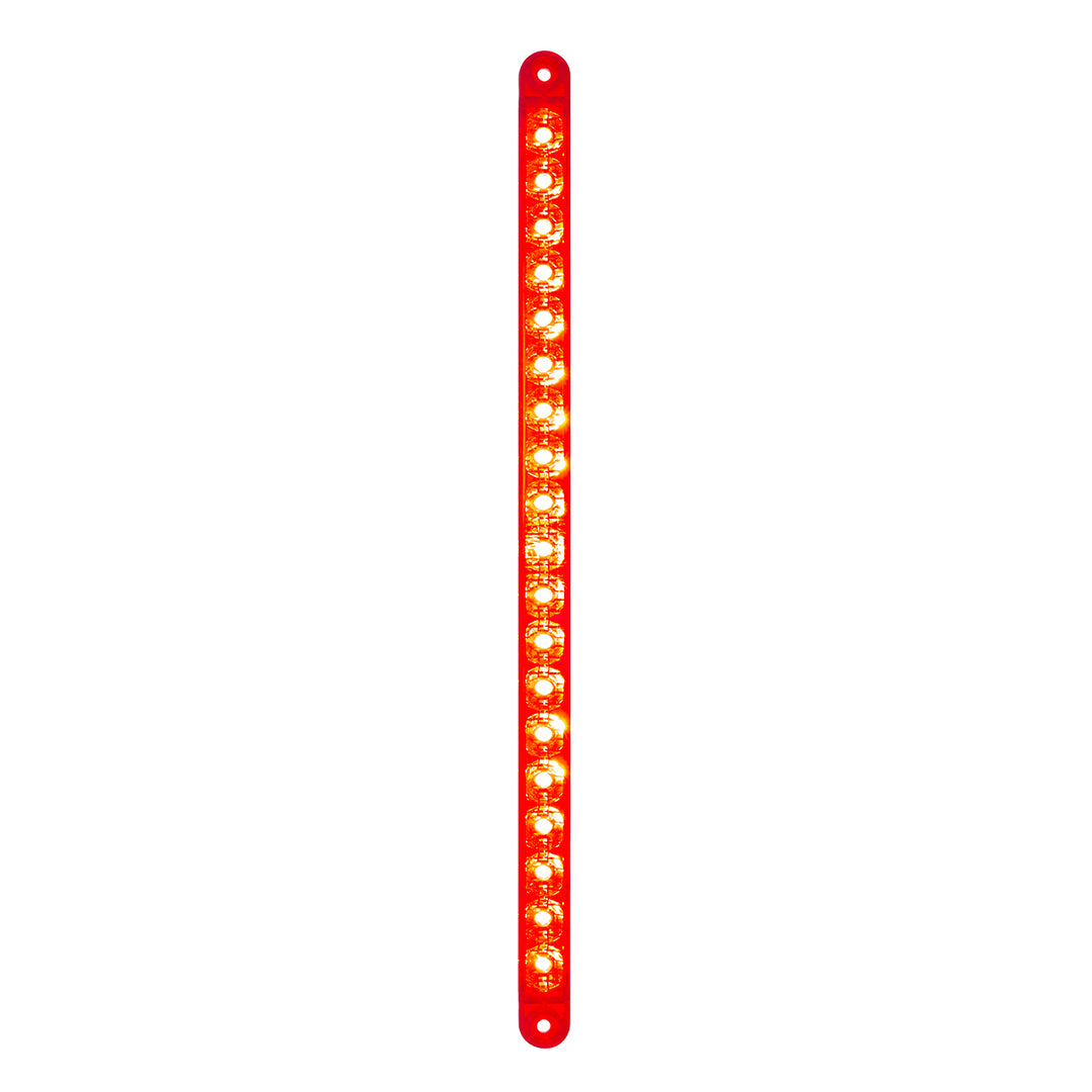 19 LED 12" Reflector Light Bar (Stop, Turn &amp; Tail) - Red LED/Red Lens (Bulk)