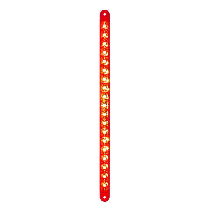 19 LED 12" Reflector Light Bar (Stop, Turn &amp; Tail) - Red LED/Red Lens (Bulk)