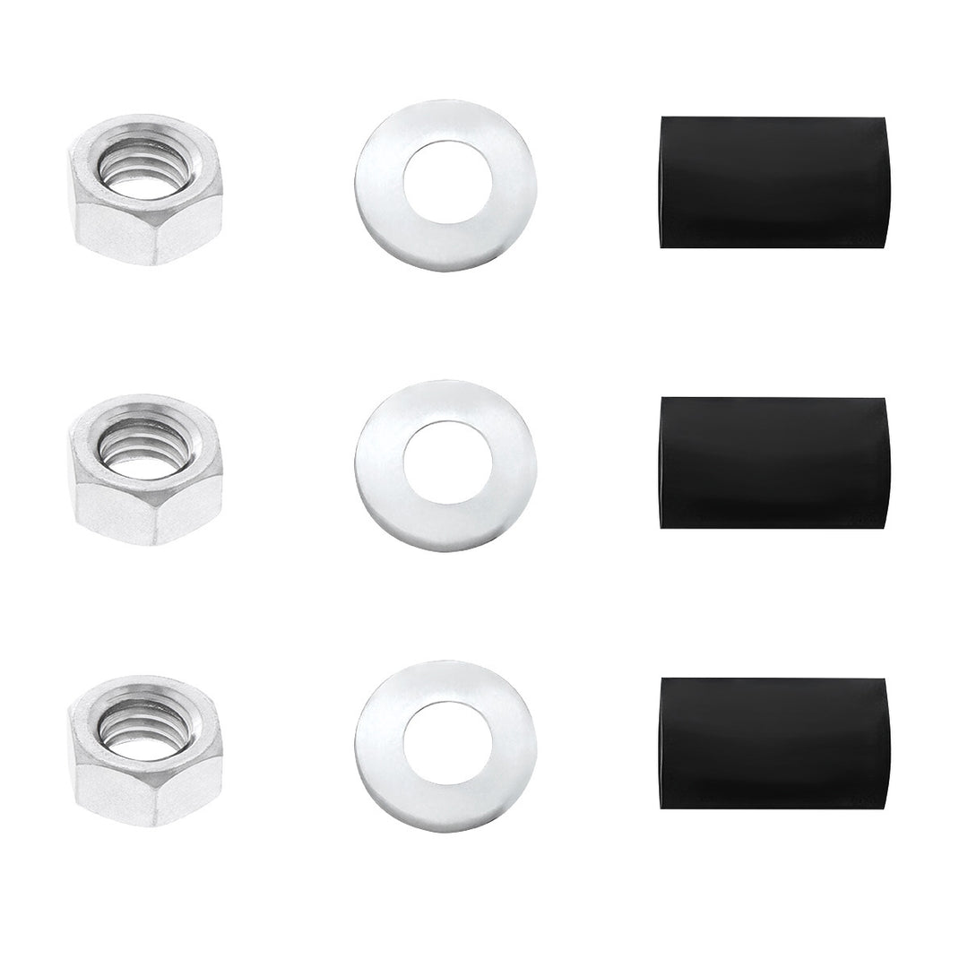4" x 24" Chrome Standard Bottom Mud Flap Plate - Welded Stud (Pair)